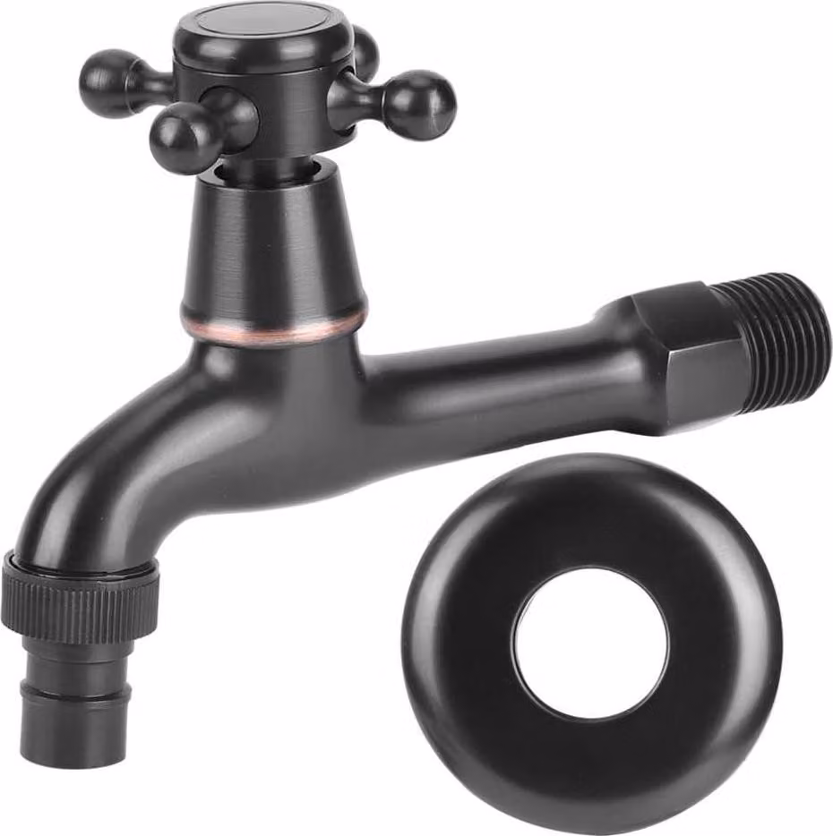 Rubinetto in ottone anticato, adatto per lavatrici e bagni, attacco G1/2 pollici, versatile e utilizzabile in diverse applicazioni