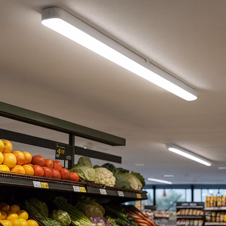 120 cm 60 W IP65 impermeabile, display LED lineare collegabile, luce bianca fredda 6000 K, per garage, cantine e aree esterne