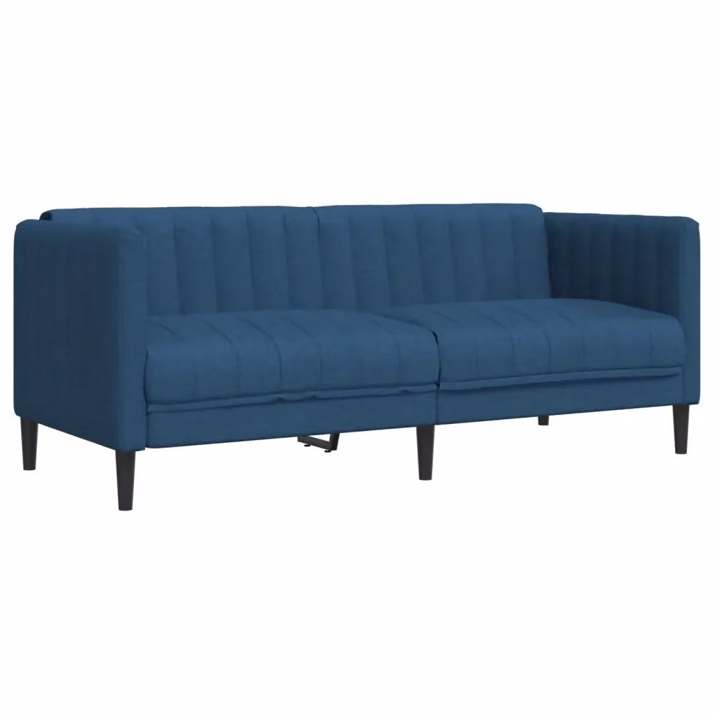 Divano a 2 posti moderno vidaXL in tessuto blu per soggiorno L: 176 cm, P: 76,5 cm, H: 74,5 cm – 2