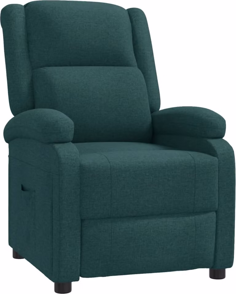 Poltrona Reclinabile in Tessuto Verde Scuro
