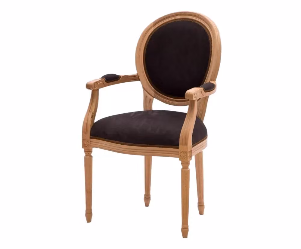 Capotavola classico in legno e velluto nero Mobili 2G L/P/H: 50 x 47 x 100 cm – 2