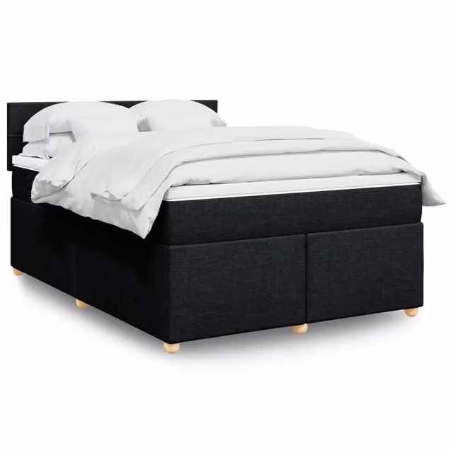 Letto Ibrido vidaXL con Materasso Nero e Struttura in Legno di Pino, con Illuminazione Sotto il Letto e Porta di Ricarica USB, L/P: 160 x 200 cm