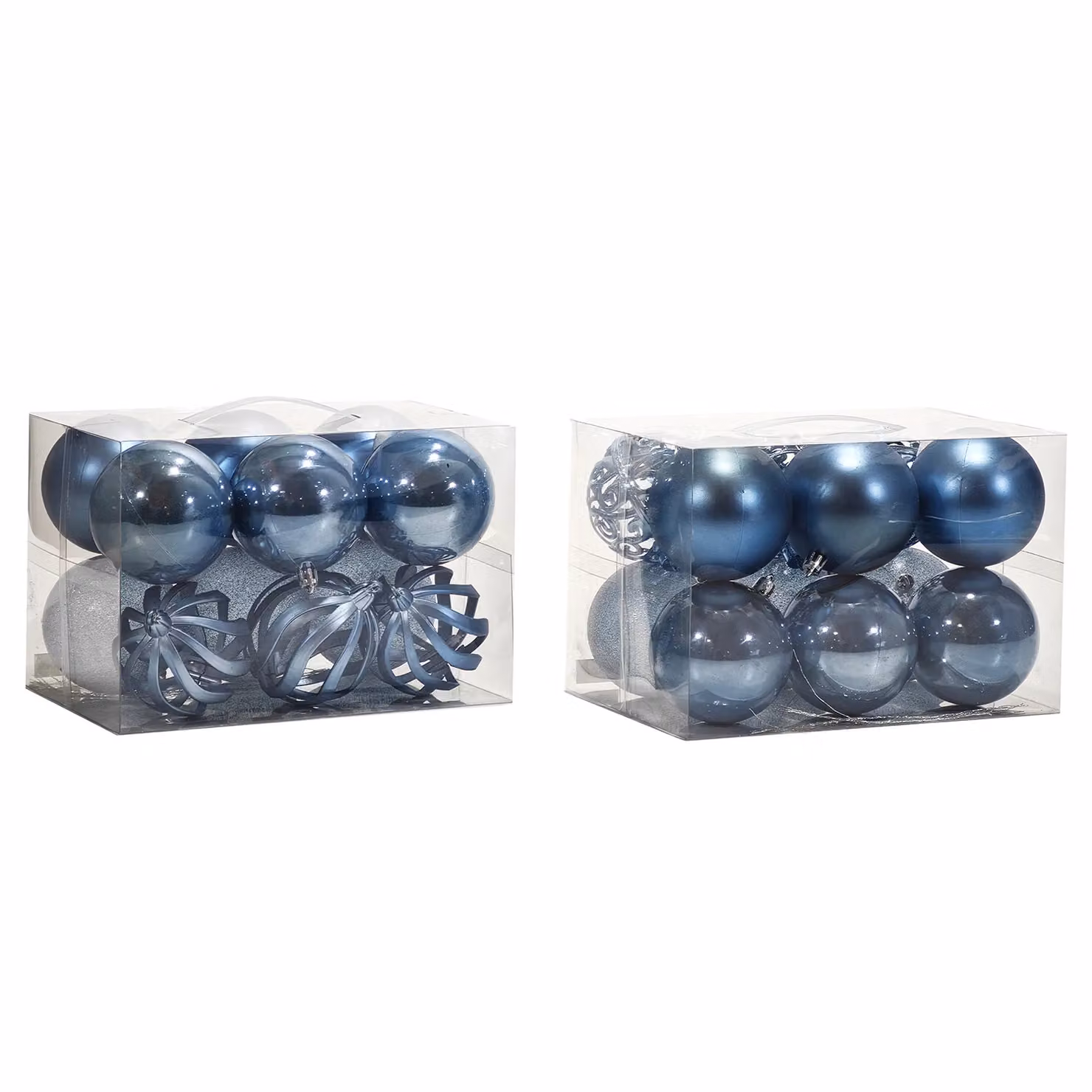 VESTIAMO CASA Set di 12 palline di Natale blu moderne con diametro 8 cm