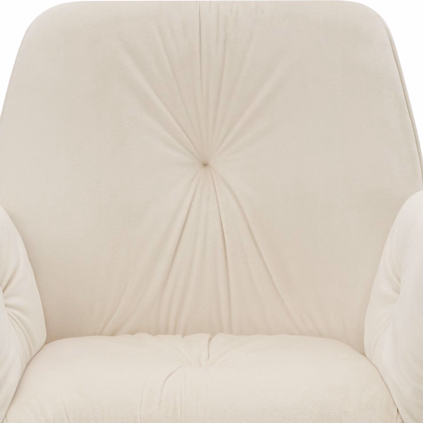 Set di 4 sedie girevoli con braccioli TecTake GmbH in velluto beige e nero per soggiorno e cucina – 1