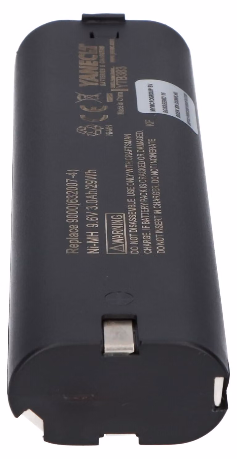 Batteria ricaricabile Yanec da 9,6V e 3Ah, tecnologia Ni-MH, compatibile con utensili Makita
