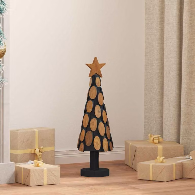Maison Exclusive - Albero di Natale con supporto, color marrone, 61 cm, in legno massello di teak