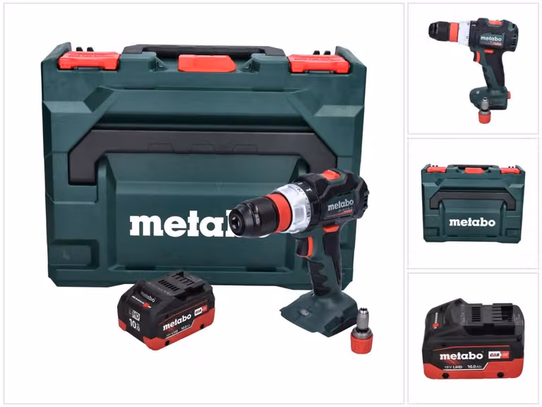 Metabo BS 18 LT BL Q 18 V 75 Nm Trapano avvitatore a batteria senza spazzole + 1x batteria 10,0 Ah + metaBOX - senza caricabatterie