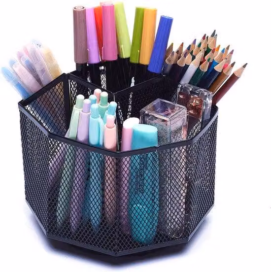Organizer da scrivania girevole a 360 gradi con base antiscivolo