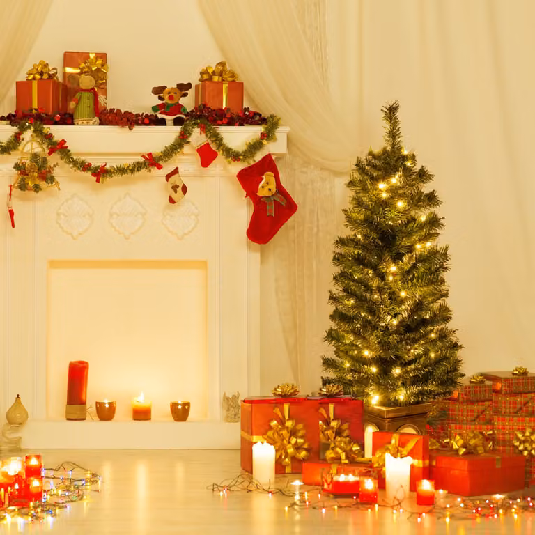 Albero di Natale artificiale Costway verde con 100 luci LED bianco caldo e timer, Altezza: 120 cm