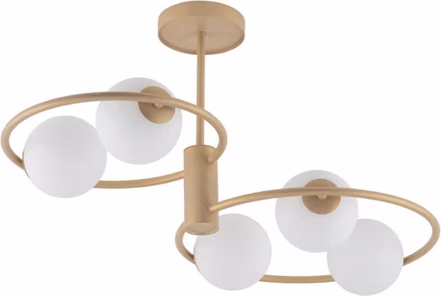Plafoniera Aqua oro 5 sfere vetro 5xG9 Sigma Lighting