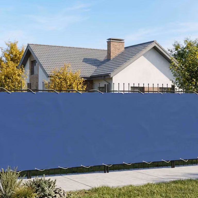 Schermo di privacy per balcone vidaXL in poliestere blu, L 400 x H 200 cm