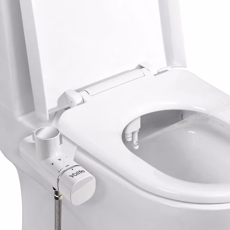 Copertura per bidet, ultrasottile, con doppia ugello autopulente, pressione dell'acqua regolabile, per il bagno