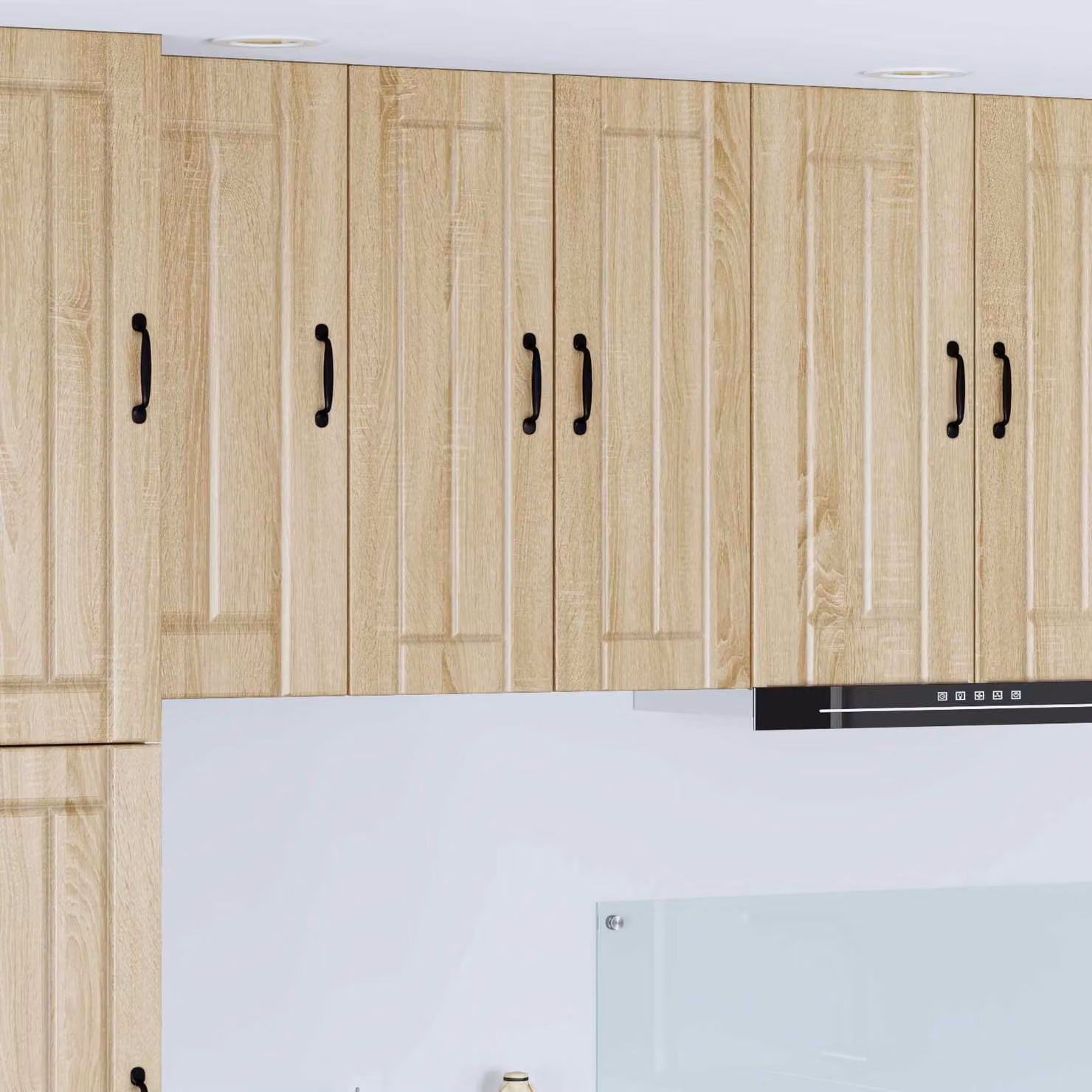 Set di 2 armadietti a muro LUCCA vidaXL per cucina in legno ingegnerizzato Rovere Sonoma, marrone