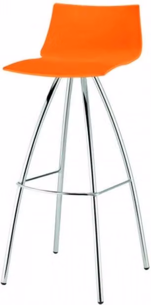 SGABELLI DAY SET DA 4 H. 82 con sedile in TECNOPOLIMERO MADE IN ITALY SCAB DESIGN - Arancione 30