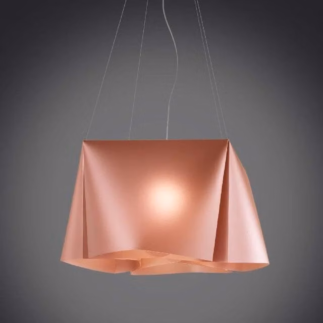 Lampadario a sospensione cinque luci luci WANDA in Polilux Rame diametro 59x h31 cm