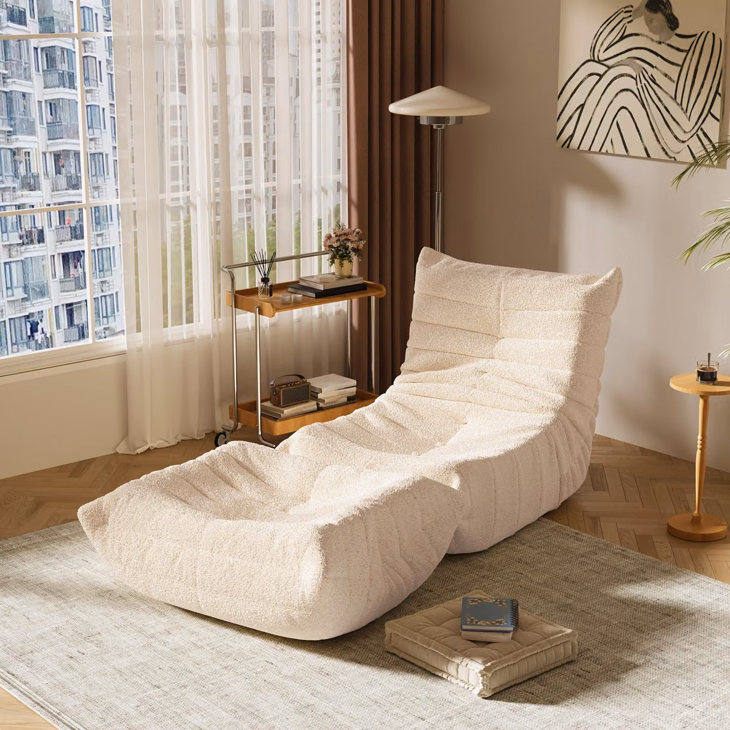 Poltrona relax - Poltrona sacco - Poltrona senza braccioli - Poltrona d'accento - Poltrona prendisole - Design ergonomico