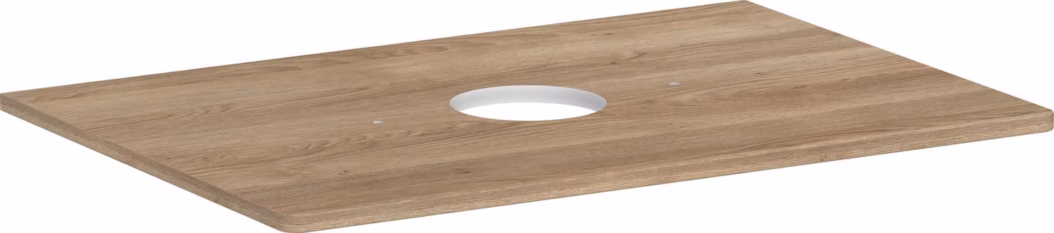 hansgrohe Xelu Q Console avec découpe ronde au centre, 780x550, pour vasque à poser, sans trou pour robinet, 54113230, 54113230