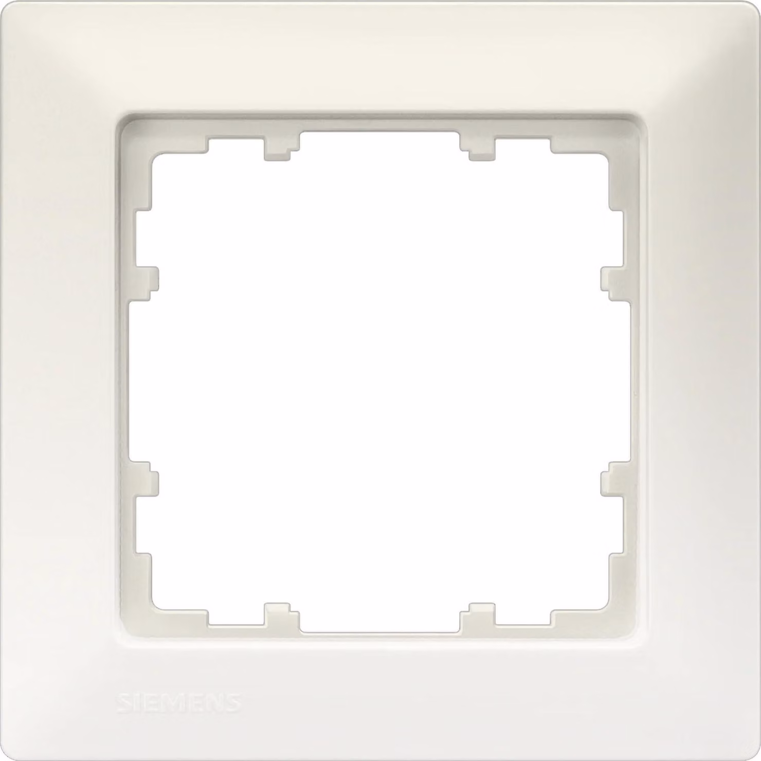 Cornice Siemens, singola, linea DELTA, bianco titanio, 1 pz.