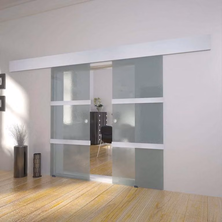 The Living Store porta scorrevole doppia in vetro