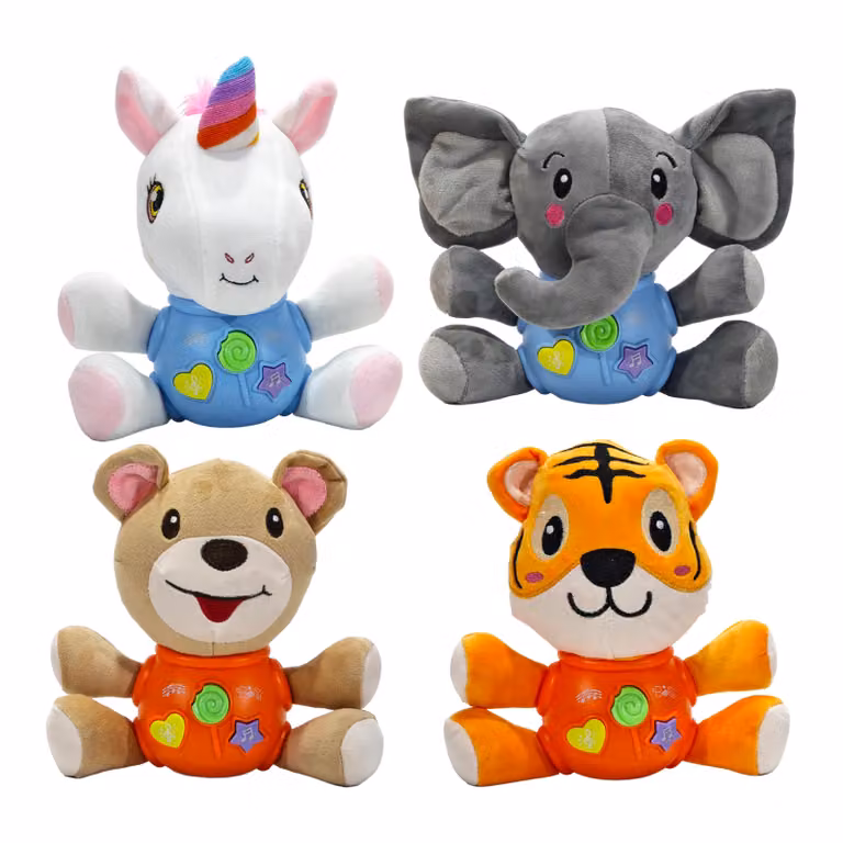 TU GIOCHI Dolci Sogni Amici della Nanna Peluche Interattivo Luminoso e Sonoro per Bambini dai 12 Mesi