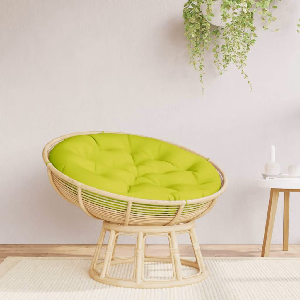 Cuscino rotondo vidaXL verde in poliestere traspirante e idrorepellente Ø 100 x 11 cm