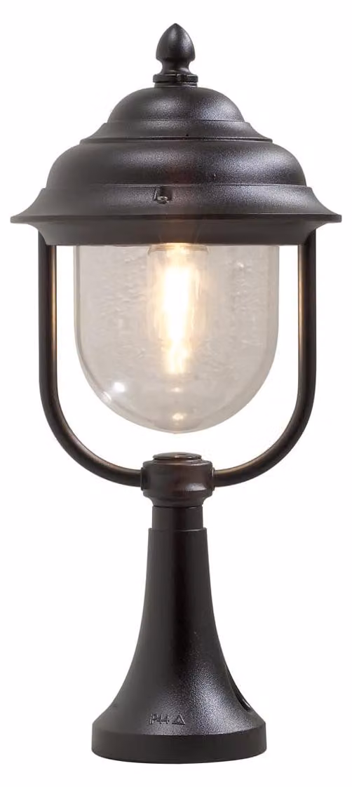 Lampada da parete Sokkellamp, 24 cm - 1x75W, grado di protezione IP43 - alluminio verniciato/nero opaco