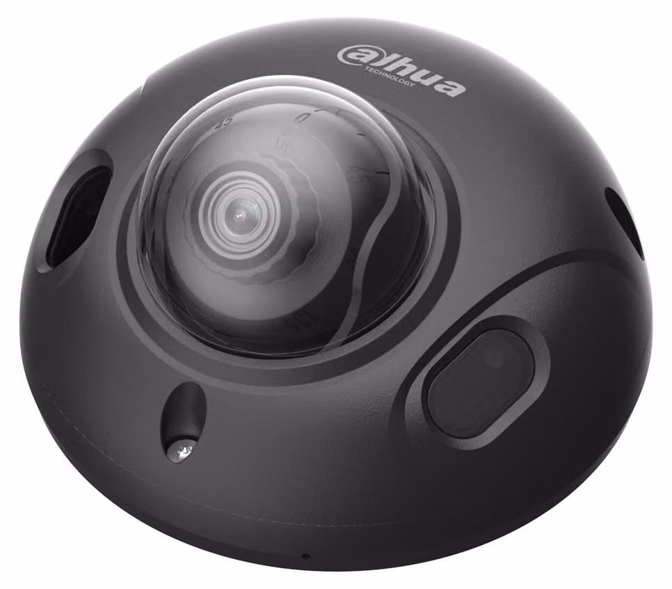 Dahua IPC-HDBW3441F-AS-S2 (nero) Telecamera dome WizSense IR da 4 MP con microfono e PoE