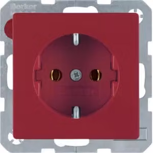 Presa Berker 41436012 SCHUKO rossa con Berker Q.1/Q.3