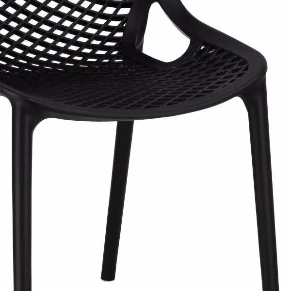 Set di 4 sedie design impilabili in polipropilene e fibra di vetro Mobili 2G colore antracite L: 50 cm, P: 60 cm, H: 82 cm – 3