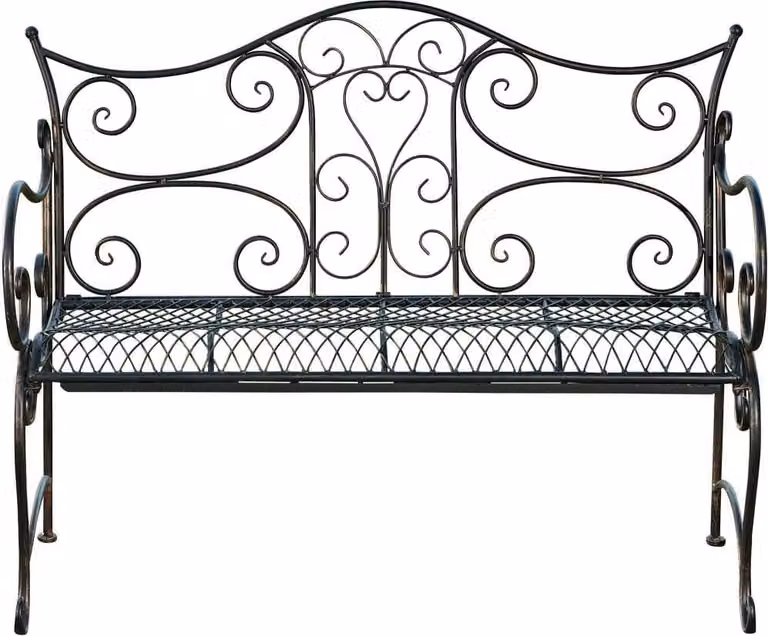 Panca da giardino - Panca elegante - Un richiamo senza tempo per il giardino d'inverno | Significato: Brons