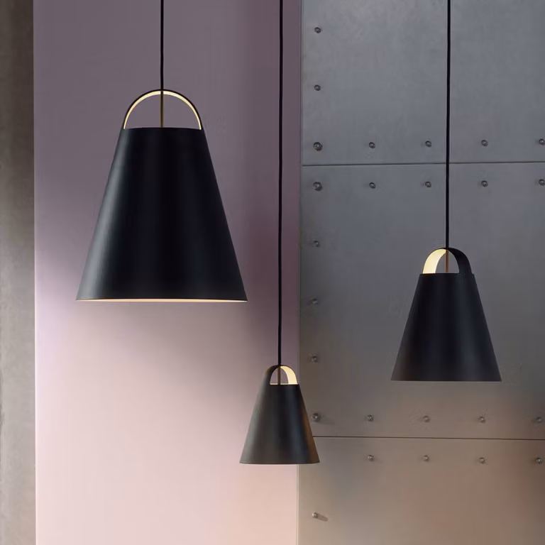 Louis Poulsen Lampada a sospensione Above, dimmerabile, Nero, Soggiorno / Sala da pranzo, Alluminio, Design, Lampada a sospensione