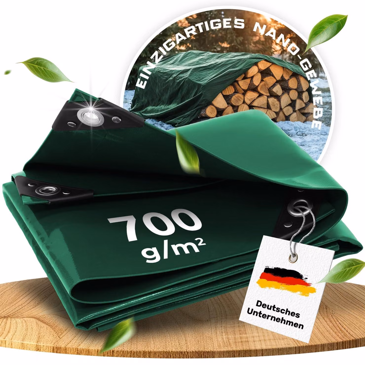 Telo impermeabile e resistente agli strappi, da 700 g/m², con occhielli