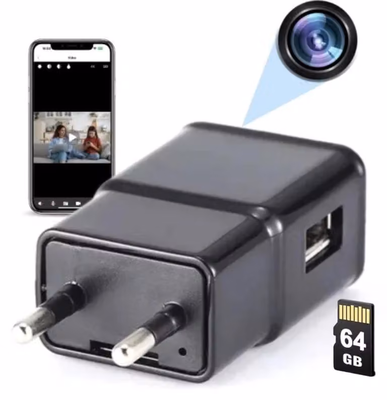 Mini Telecamera iUni IP1000, Wi-Fi, 64GB, Visualizzazione 4K