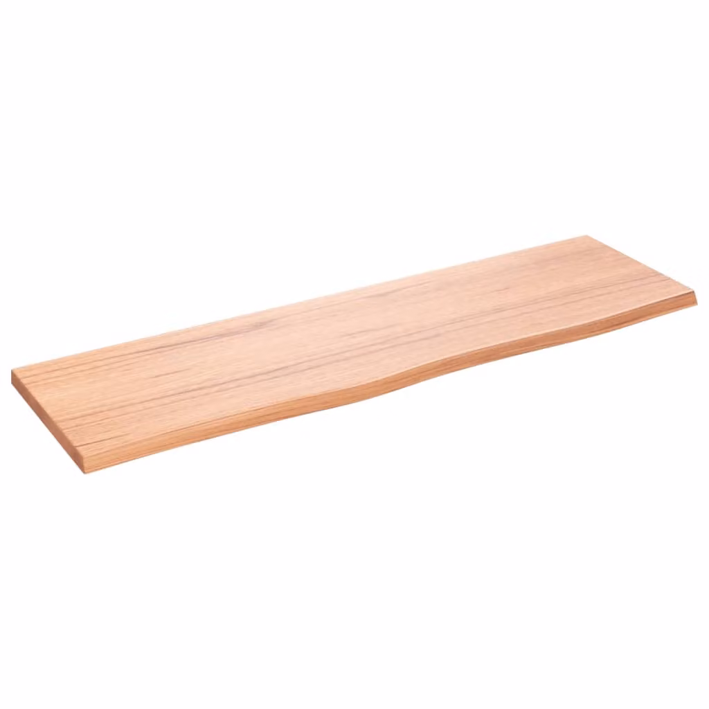 Piano Bagno Marrone Chiaro 100x30x2 cm Legno Massello Trattato