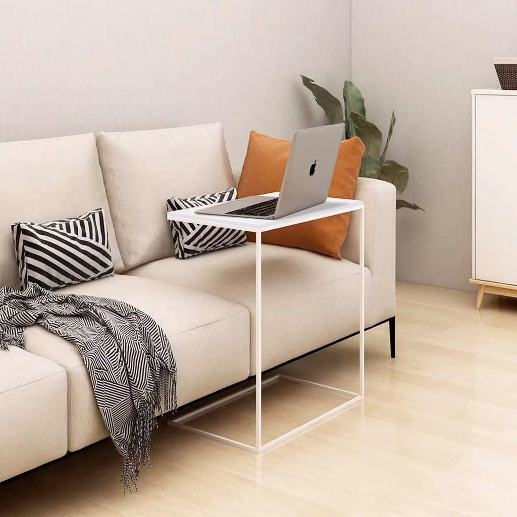 vidaXL Tavolino bianco 55x35x66 cm in legno - Tavolino - Tavolini - Tavolino - Tavoli da caffè