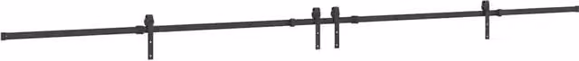 Kit di Binari per Porte Scorrevoli in Acciaio Inox Nero Opaco Lunghezza: 427 cm CFW5252930