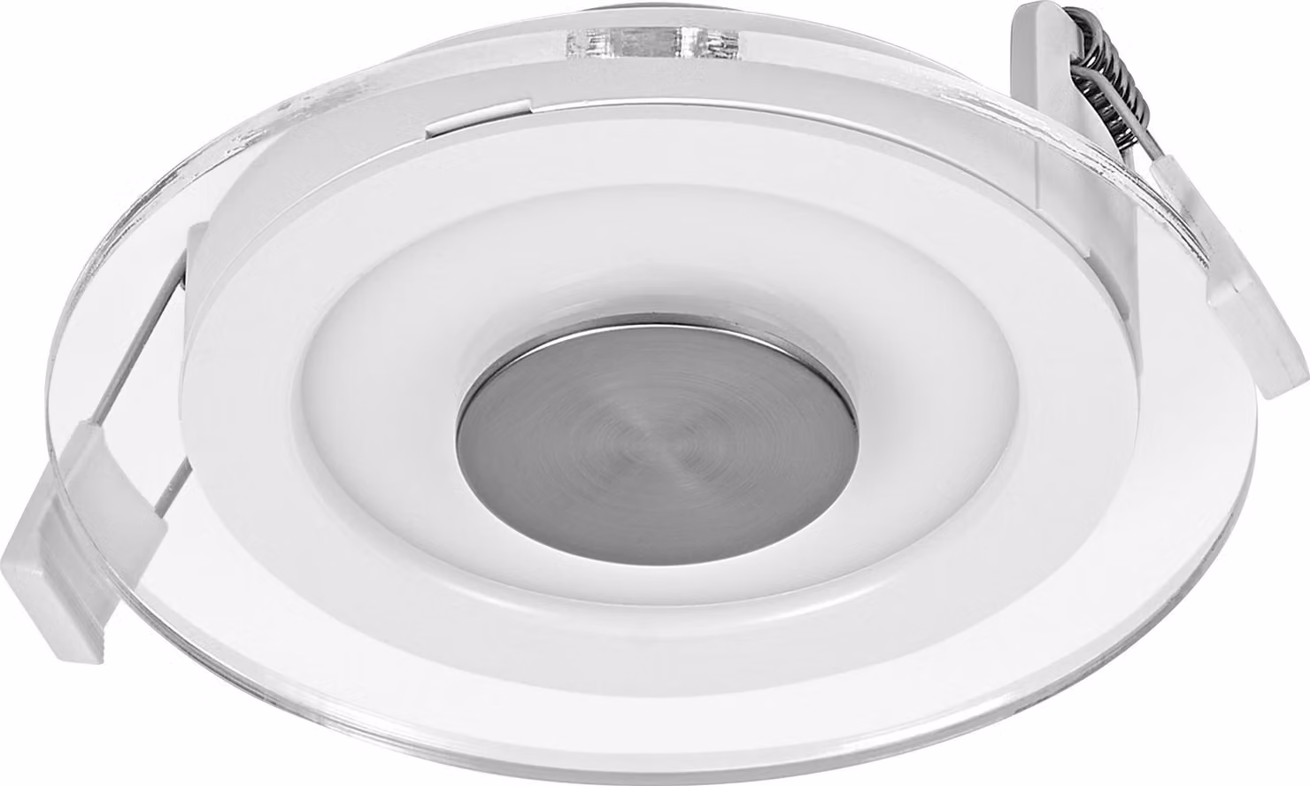 OSRAM Faretto da incasso LED acrilico chiaro 6W 827 bianco, spot da soffitto 240lm bianco caldo 2700K, design moderno 120 mm, IP20