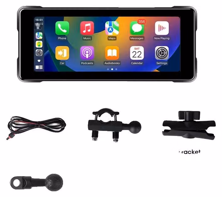 Motorrad DVR, CarPlay wireless, connettività Bluetooth, sistema audio Moto – Nessuna fotocamera, nessun altro accessorio