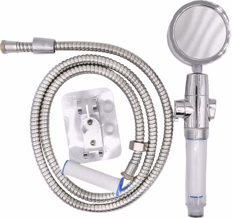 INF Soffione doccia turbo con flessibile e filtro acqua