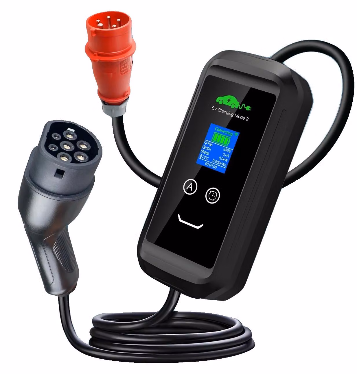 Caricatore per veicoli elettrici, controllo tramite app, potenza di erogazione di 11 kW, modello 11 kW APP 5M, tipo 2