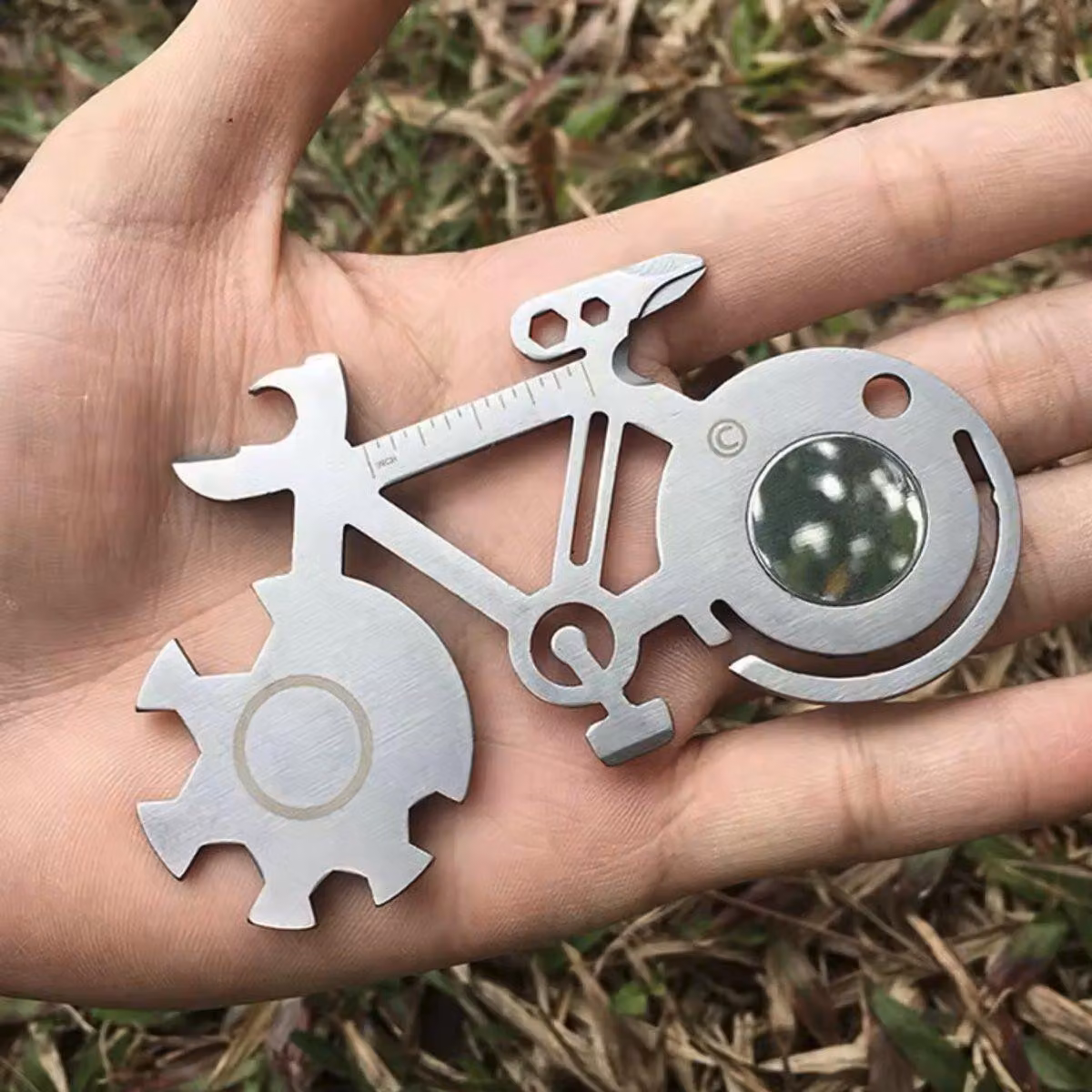 CHPN – Multitool per bicicletta – Utensile multifunzione – Accessorio utensile – Acciaio inossidabile – Strumento di sopravvivenza – Utensili per bicicletta – Riparazione della bicicletta – Regalo – Ciclista – Ciclismo