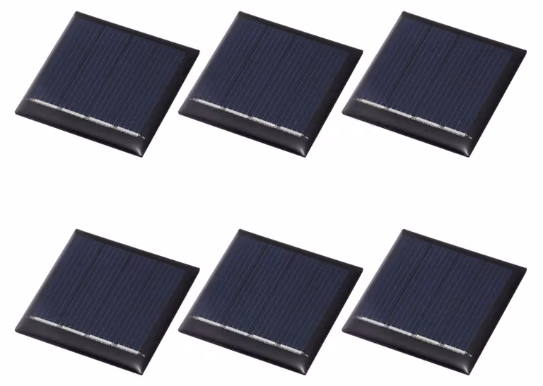 6 mini celle solari da 2 V, 0,08 W, 40 mA, policristalline