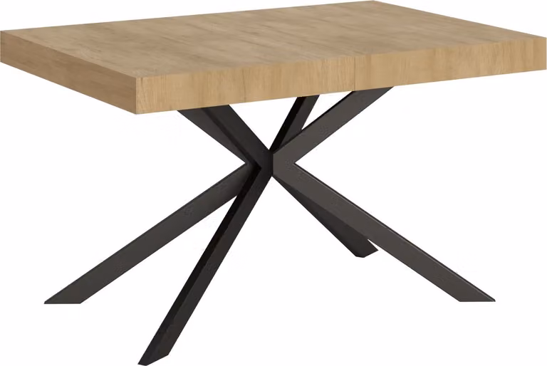 ITYHOME - Tavolo allungabile 130/234x90 cm Plaker quercia natura gambe antracite