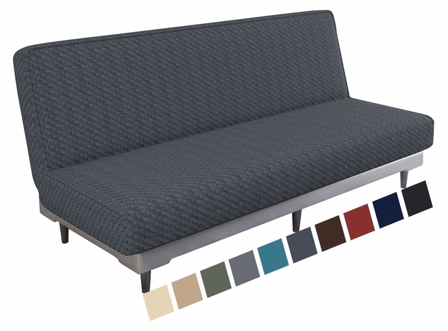 Copertura per divano futon - Copridivano elastico - 170-210 x 75-95 cm - Senza braccioli - 95% poliestere, 5% Spandex - Antiscivolo