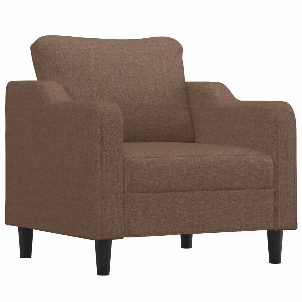 Poltrona relax moderna in tessuto marrone con struttura in metallo e braccioli 103025 – 2