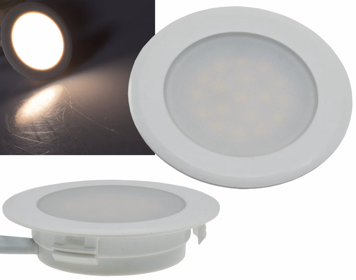 ChiliTec Luce da incasso LED EBL-HV65, bianco neutro 2 Watt, 230V AC, 4200K, 170 lumen