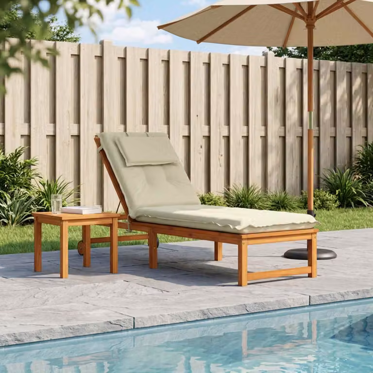 vidaXL Cuscino per Lettino GEMERT 100% Poliestere Crema