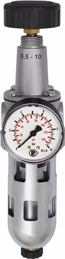 Filtro regolatore Riegler "Standard", contenitore in PC e gabbia di protezione, BG 1, G 1/4