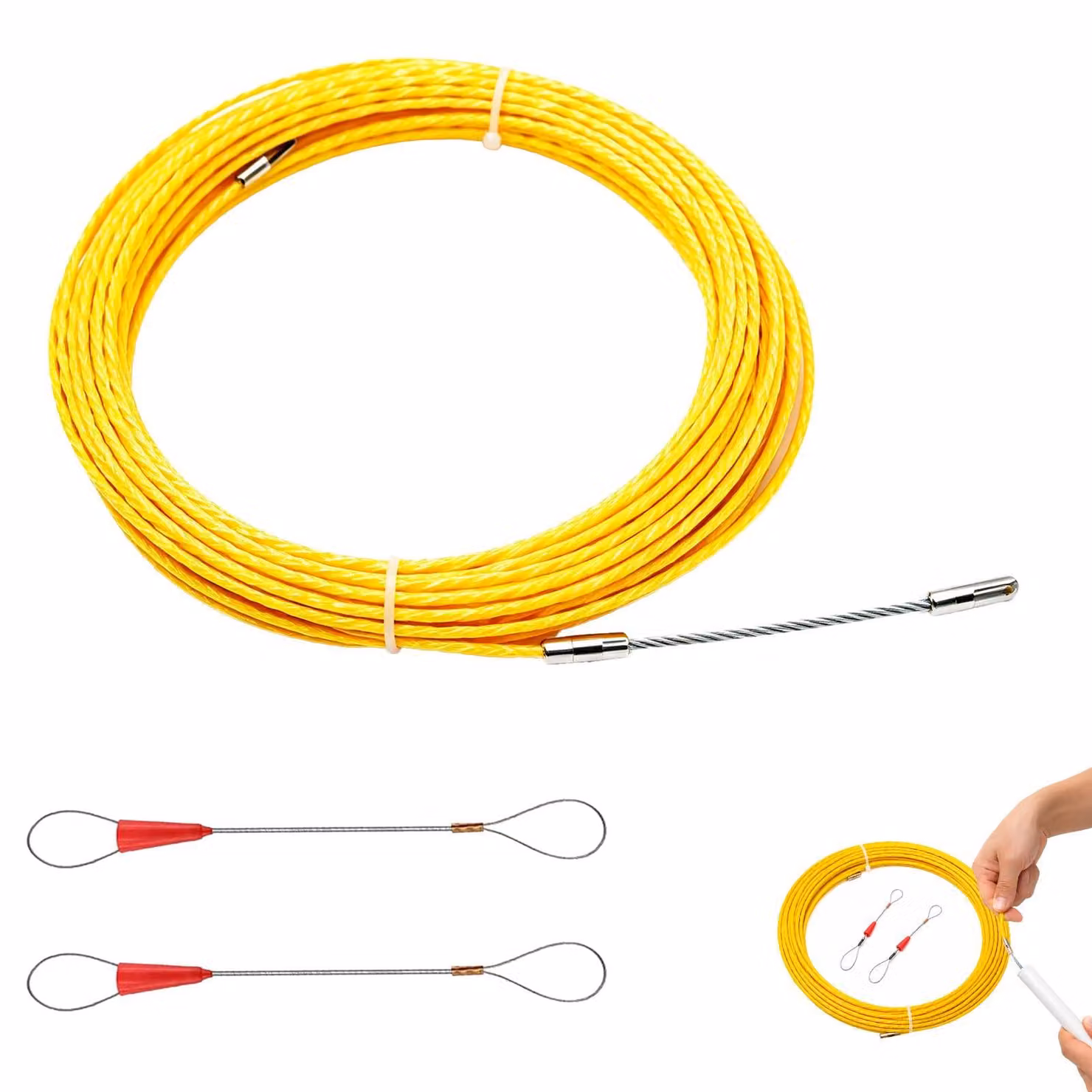 Cavo elettrico da 10 metri, sezione 3 mm, con testa di guida