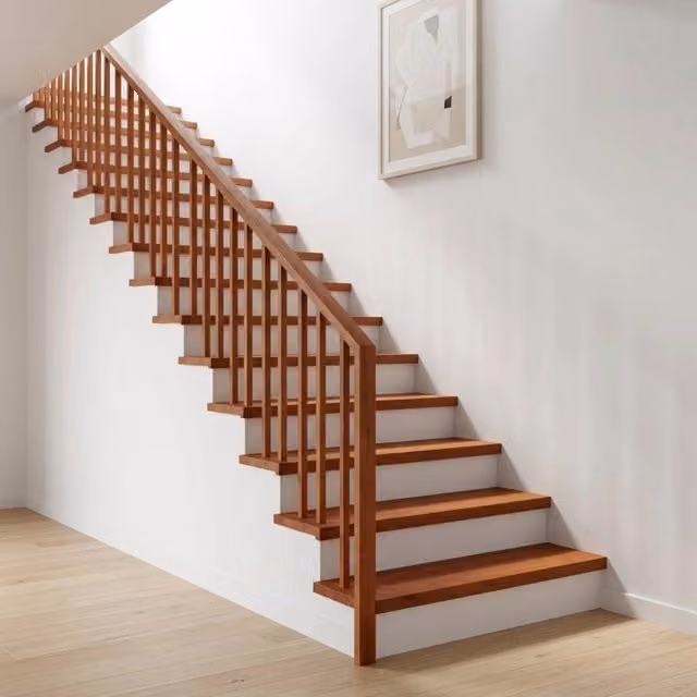 Set di 16 tappeti per scale in legno di faggio marrone vidaXL L/P/H: 70 x 30 x 2 cm